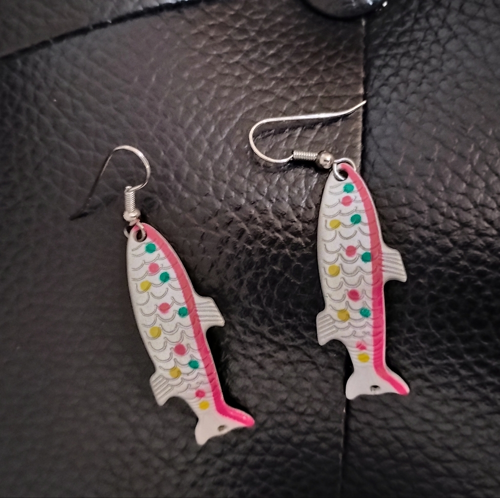 Colorful Fish-Shaped Earrings Metal